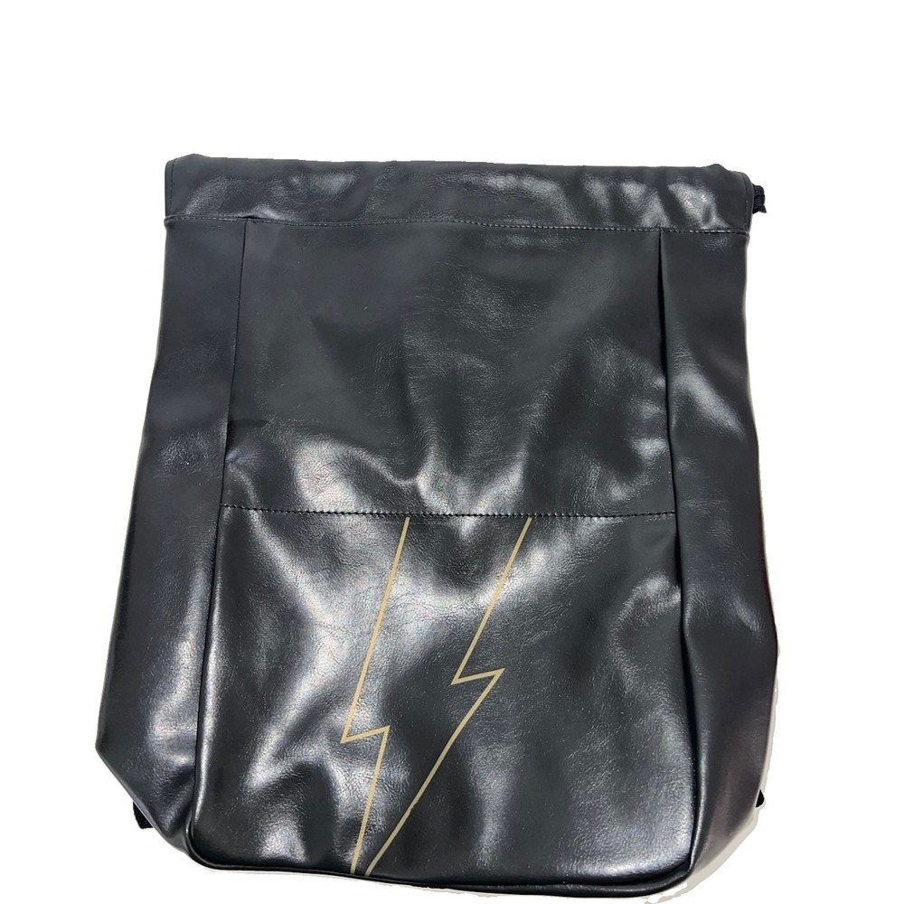 (5)Carolina Herrera New York "Bad Boy" Black Faux Leather Duffle Bag